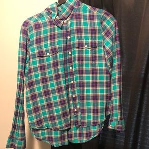 Long-sleeve plaid shirt